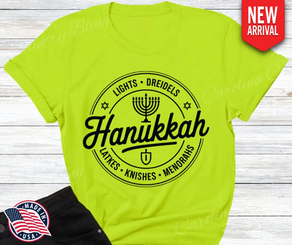 Hanukkah - Multi Small / Short / Yellow Shirt