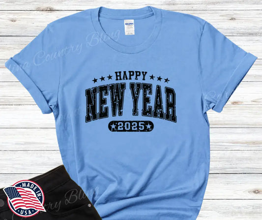 Happy 2025 – Multi Small / Blue Shirt