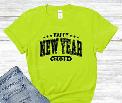 Happy 2025 – Multi Small / Green Shirt