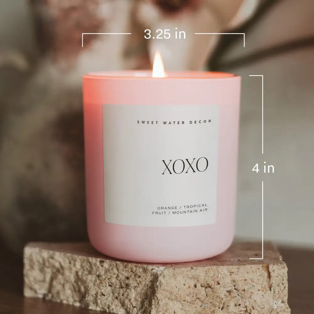 Happy Birthday Soy Candle - Pink Matte Jar - 15 oz (Vanilla Buttercream) - Candles
