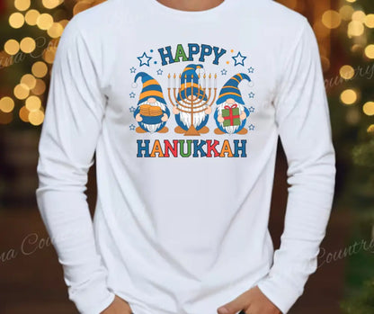 Happy Hanukkah - Multi Small / Long Shirt
