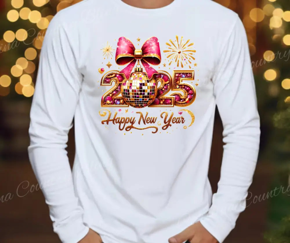 Happy New Year – White Small / Long Shirt