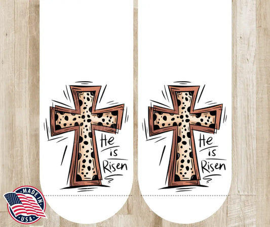 He Is Risen – White Socks