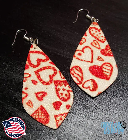 Heart Chaser - Red Earrings