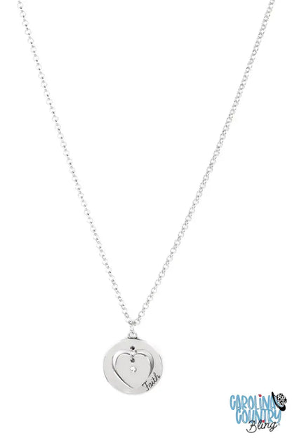 Heart Full Of Faith - White Necklace