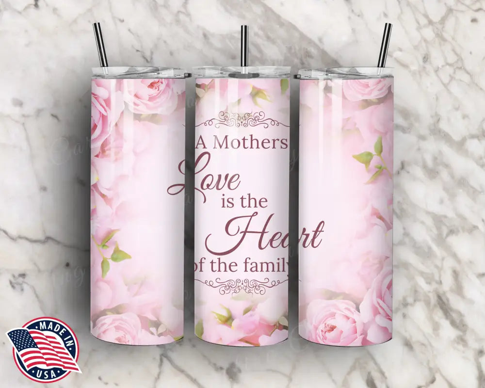 Heart Of The Family – Pink Tumbler