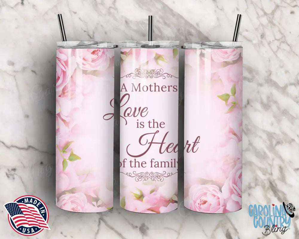 Heart Of The Family – Pink Tumbler