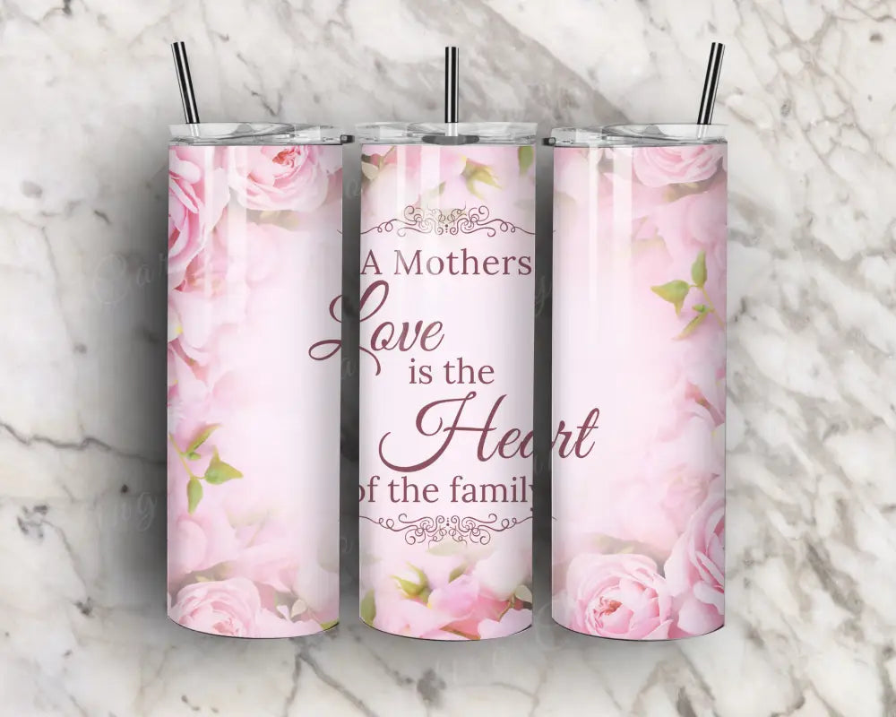Heart Of The Family – Pink Tumbler