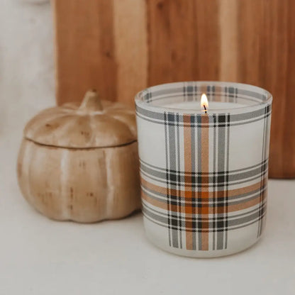 Hello Fall Soy Candle - Boxed Tinted Glass Jar - 12 oz - Candles