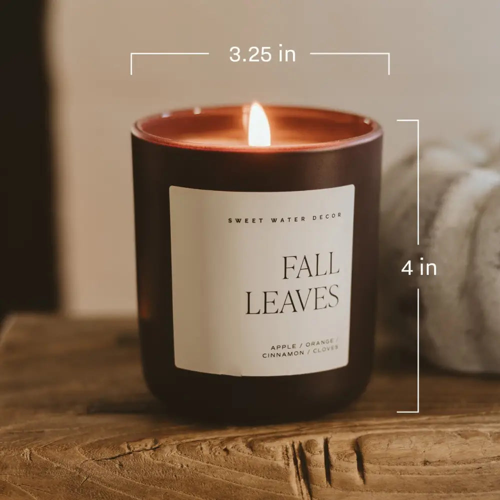 Hello Fall Soy Candle - Brown Matte Jar - 15 oz - Candles