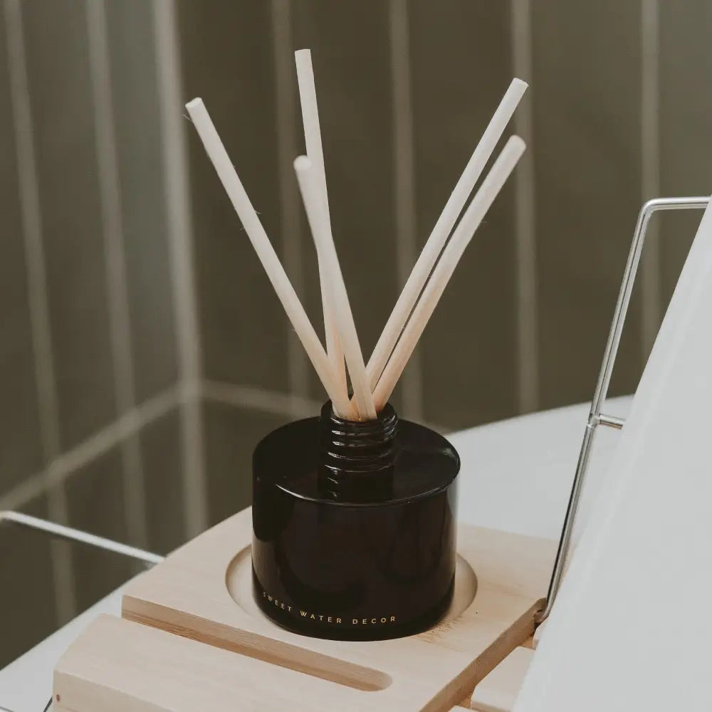 Hello Fall Amber Tinted Glass Jar Reed Diffuser - Reed Diffusers