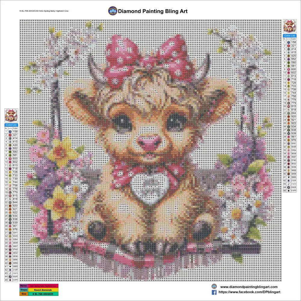 Hello Spring Baby Highland Cow - Art & Craft Kits