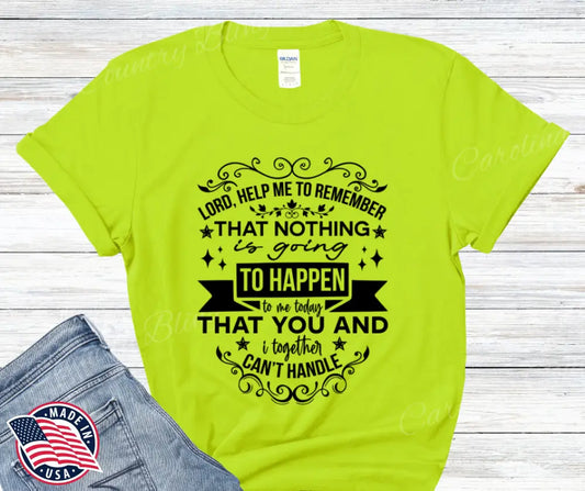 Help Me to Remember – Multi Small / Short / Neon Green Shirt