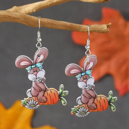 Here Come Peter Cottontail – Multi Earrings