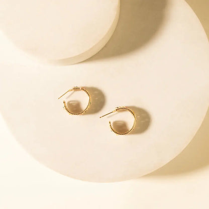 Myra Heritage Cross Hoops in Desert Ivory - Desert Ivory - JEWELLRY