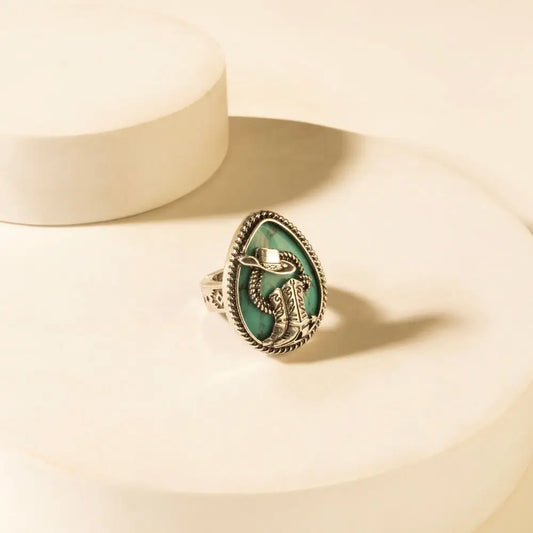Myra High Noon Hat Ring in Turquoise - Turquoise - JEWELLRY