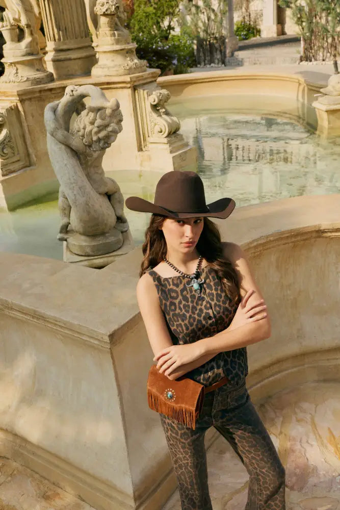 Myra Yellowstone Highland Range Suede Leather Belt Bag in Desert Tan - Desert Tan - Bags