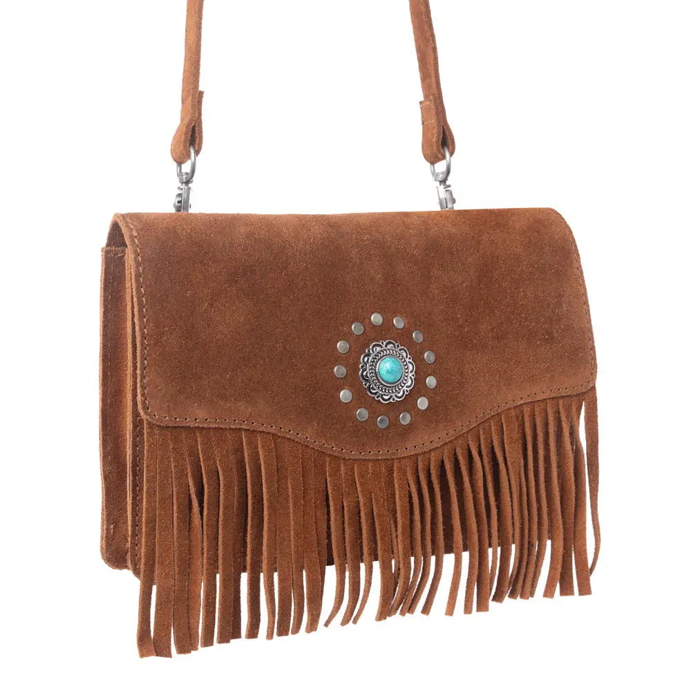 Myra Yellowstone Highland Range Suede Leather Belt Bag in Desert Tan - Desert Tan - Bags