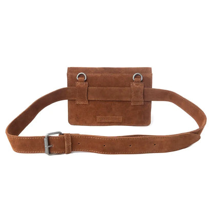 Myra Yellowstone Highland Range Suede Leather Belt Bag in Desert Tan - Desert Tan - Bags