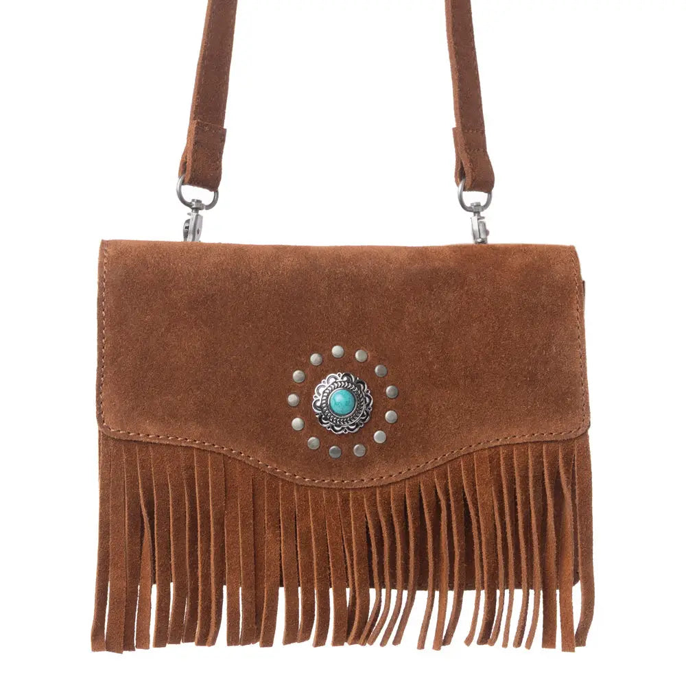 Myra Yellowstone Highland Range Suede Leather Belt Bag in Desert Tan - Desert Tan - Bags