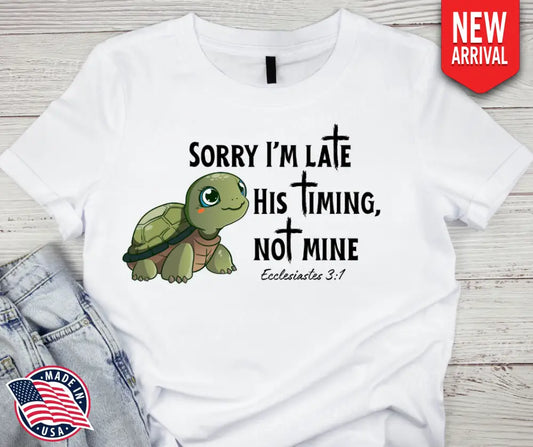 His Timing Not Mine - Multi Small / Short Shirt