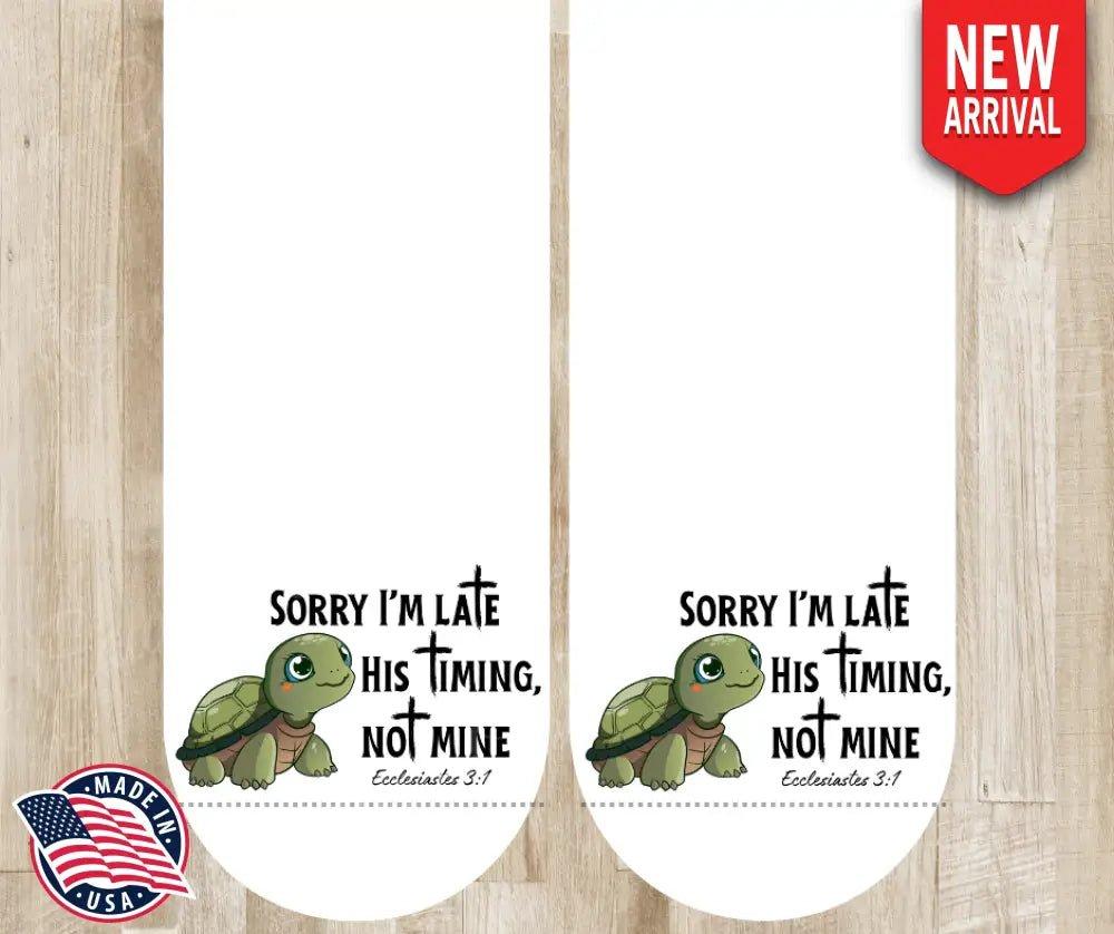 His Timing Not Mine - Multi Socks