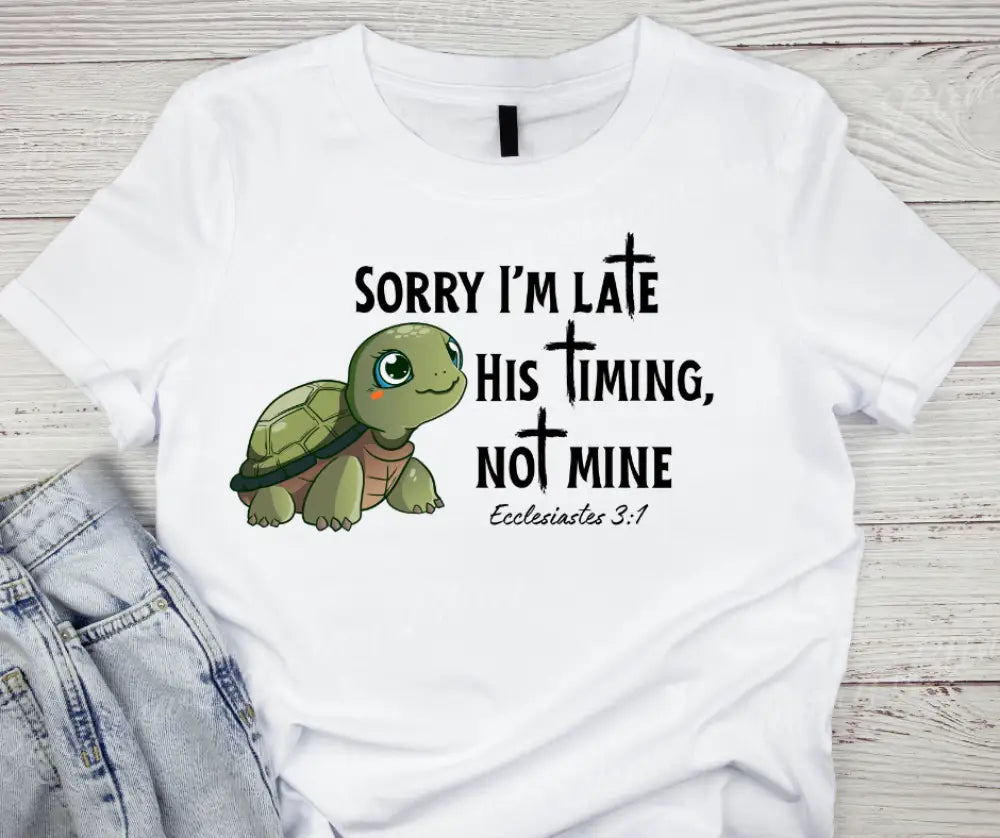 His Timing Not Mine - Multi Small / Short Shirt