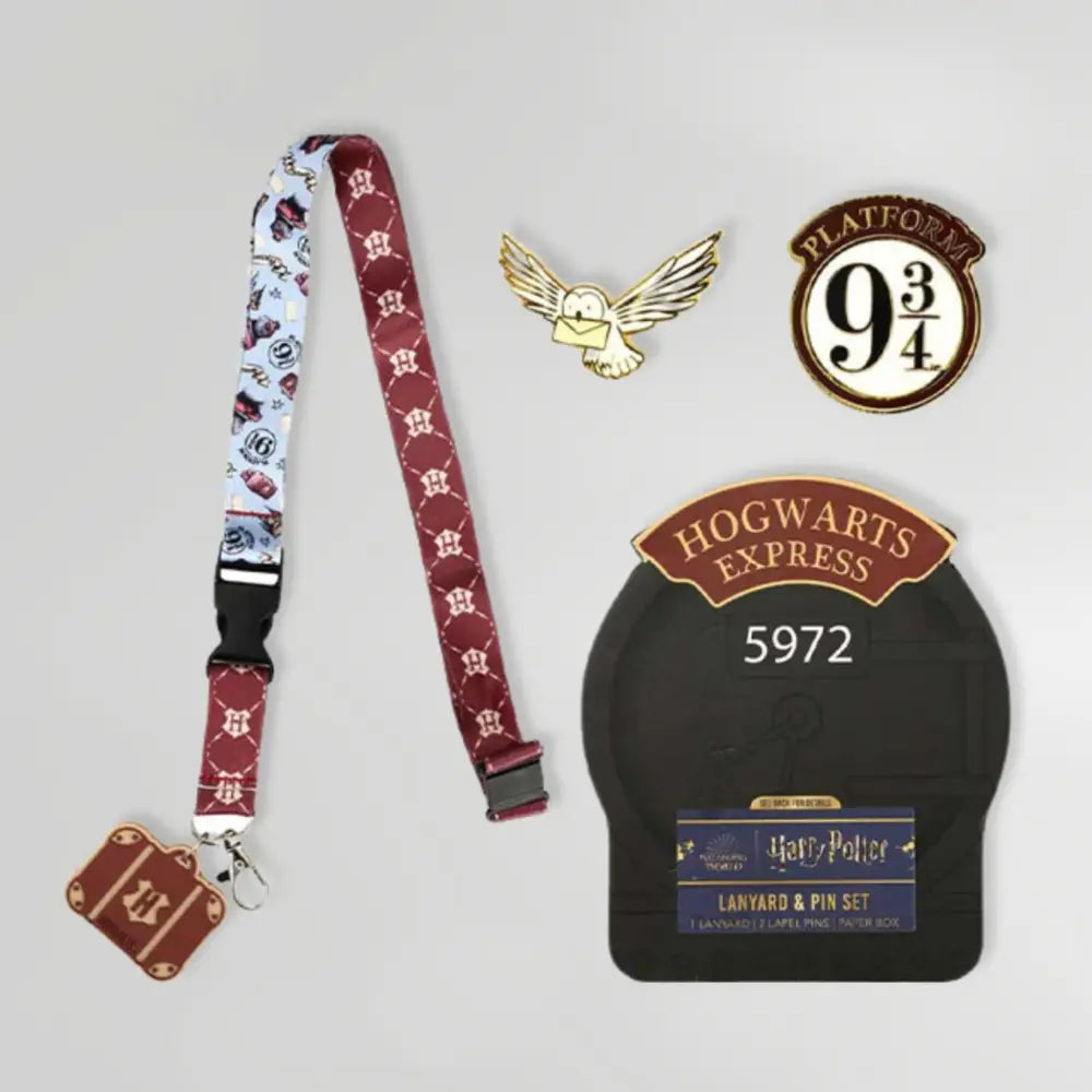 Hogwarts Express (Harry Potter) Lanyard With 2 Enamel Pins Gift Set Lanyards
