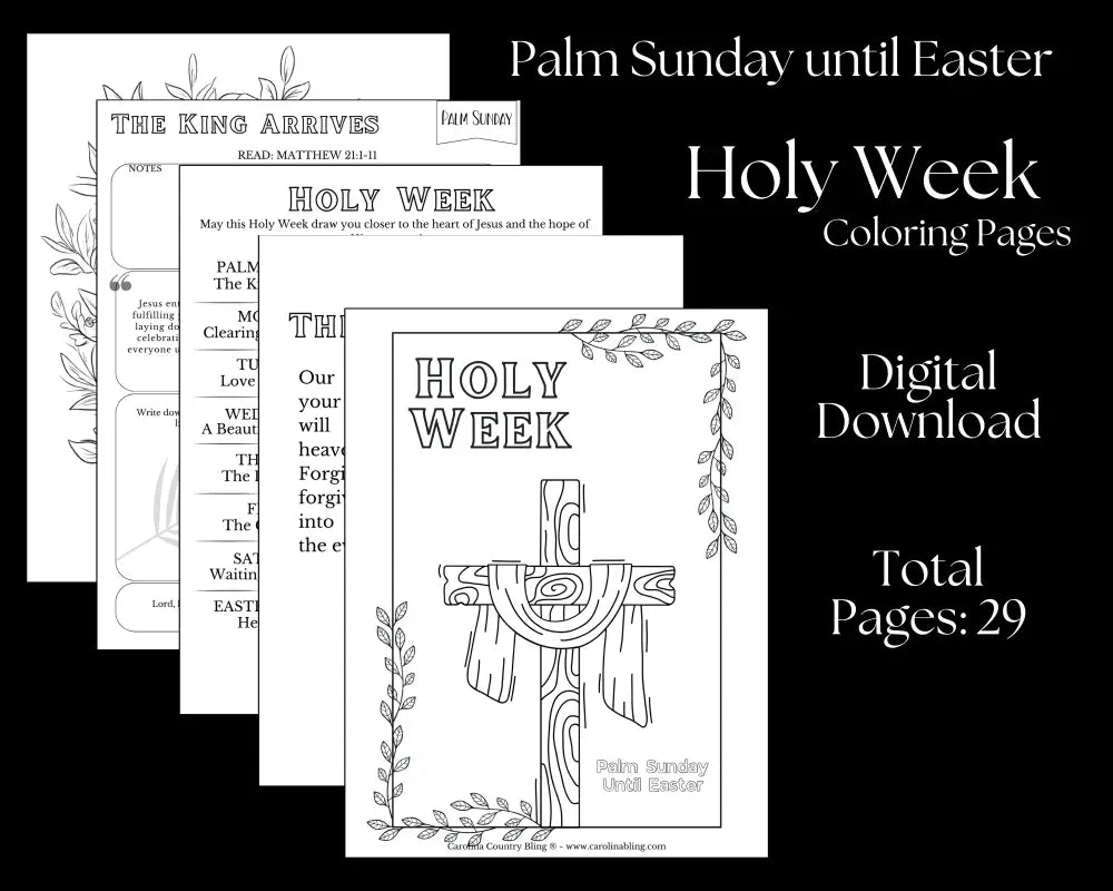 Holy Week – Coloring Pages Digital Download