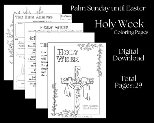 Holy Week – Coloring Pages Digital Download