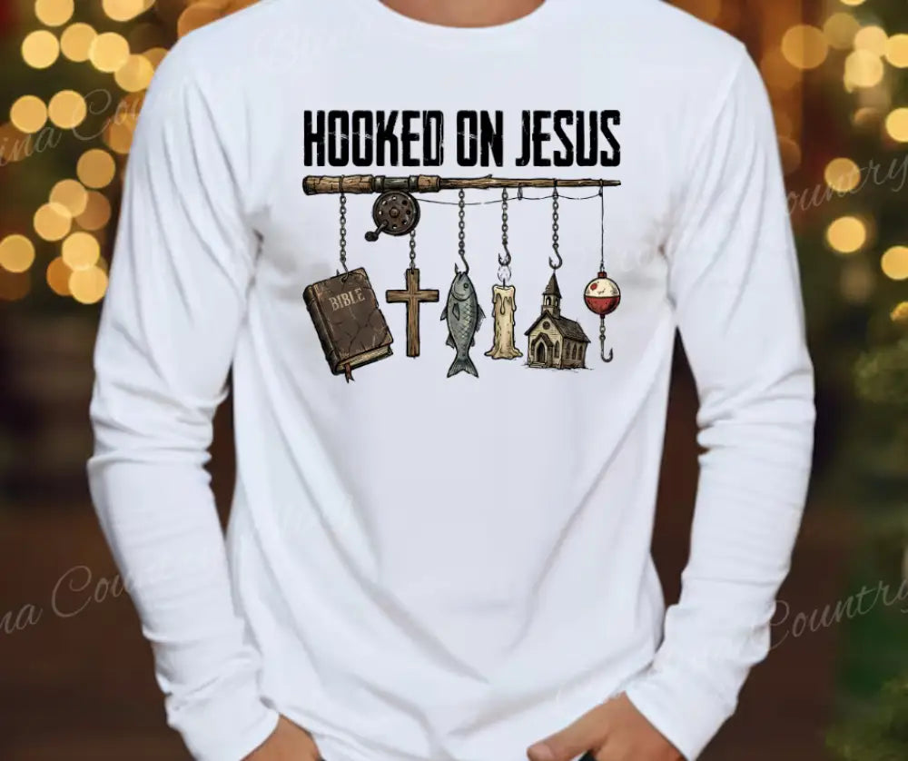 Hooked On Jesus - Multi - Small / Long - Shirt