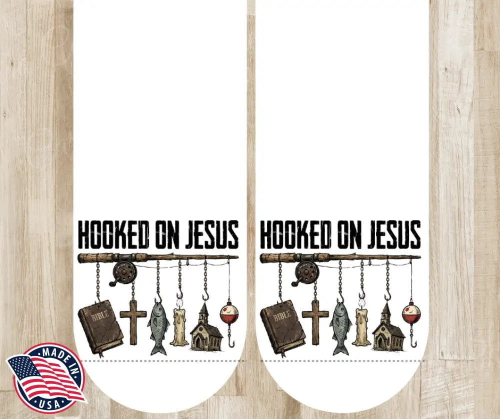 Hooked On Jesus - Multi - Socks