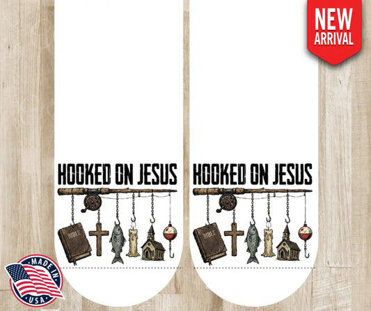 Hooked On Jesus - Multi - Socks