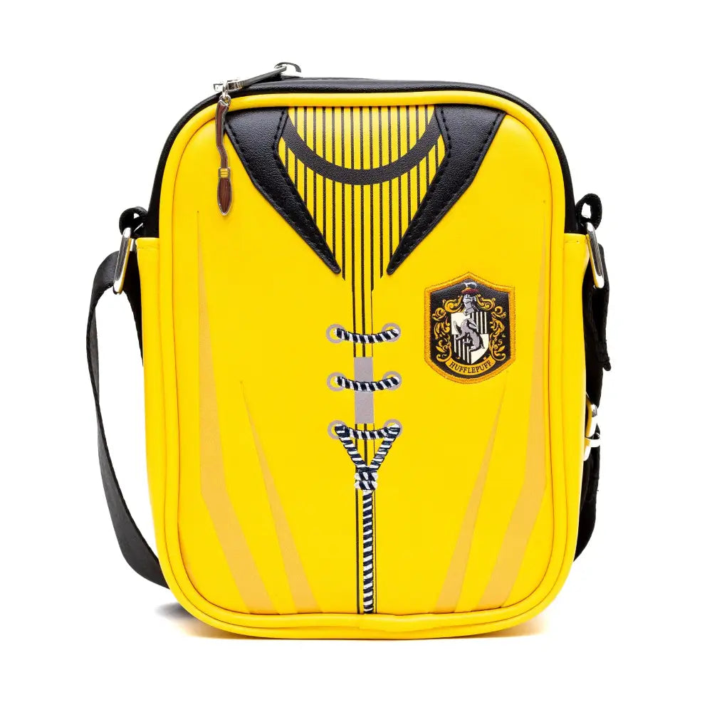 The Wizarding World of Harry Potter Vegan Leather Crossbody Bag with Adjustable Straps Hogwarts Hufflepuff Quidditch