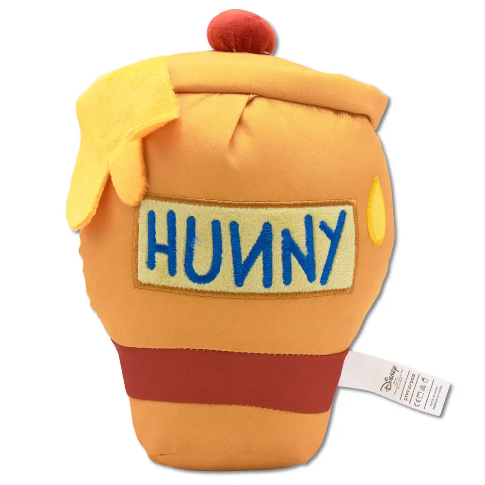 Dog Toy Ballistic Squeaker - Winnie the Pooh Hunny Pot Yellow - Dog Toy Squeaky Plush