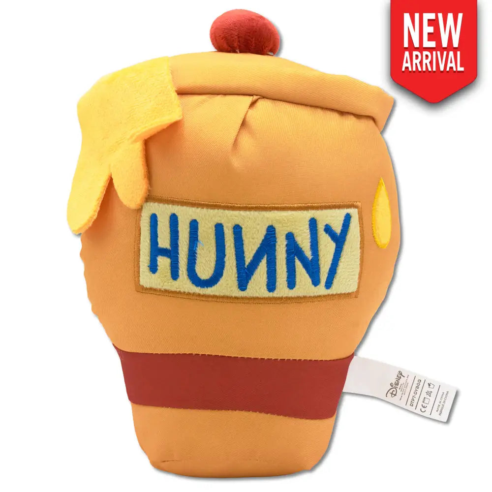 Dog Toy Ballistic Squeaker - Winnie the Pooh Hunny Pot Yellow - Dog Toy Squeaky Plush