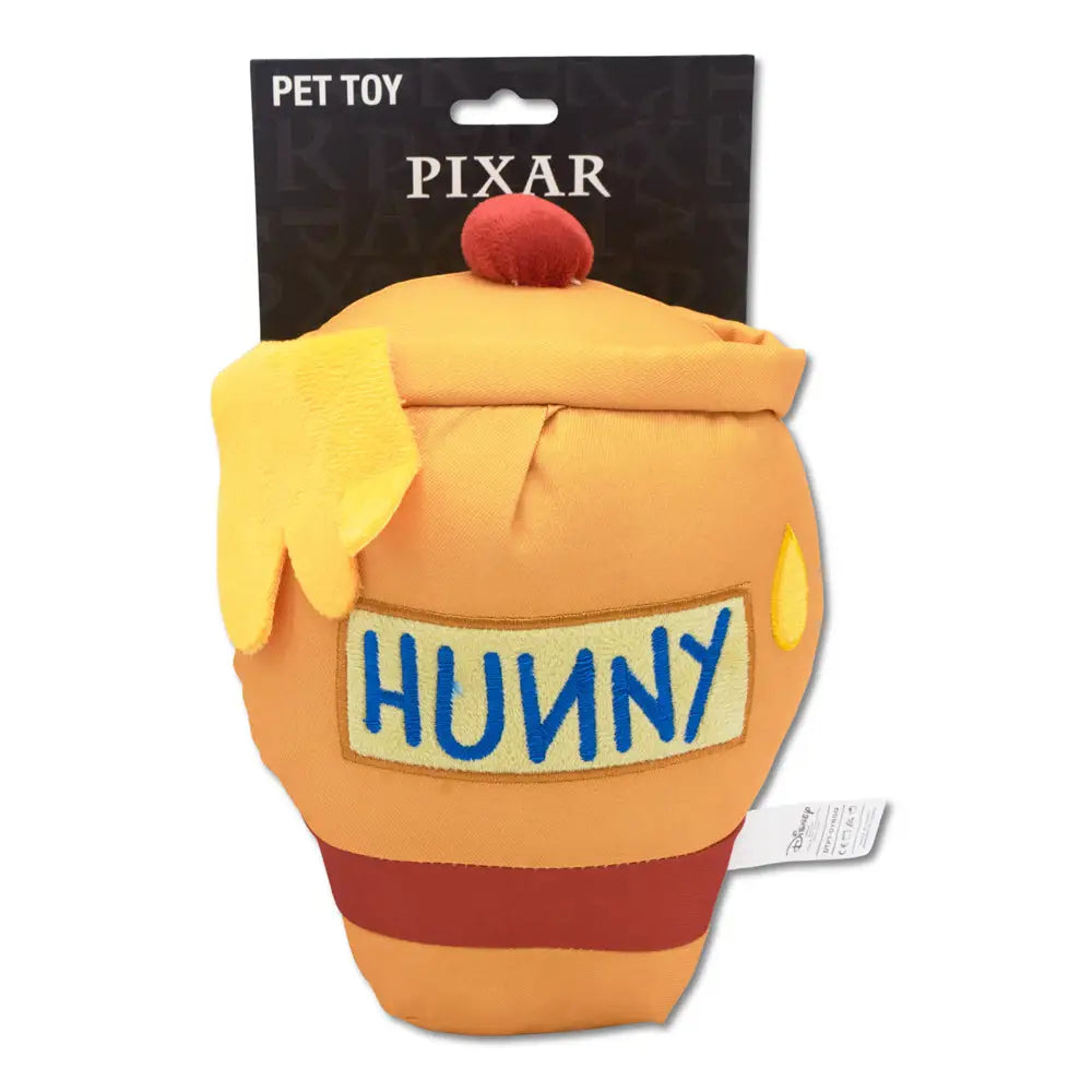 Dog Toy Ballistic Squeaker - Winnie the Pooh Hunny Pot Yellow - Dog Toy Squeaky Plush