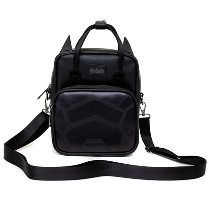 DC Comics Bag Cross Body Batman Embossed Armor Texture Black Vegan Leather Crossbody Bags