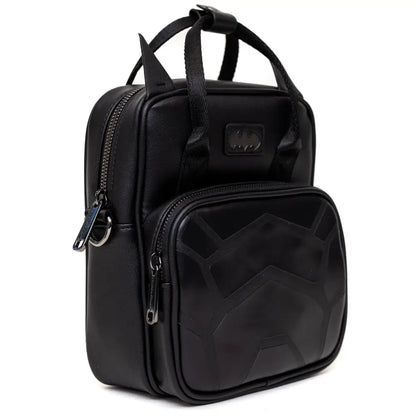 DC Comics Bag Cross Body Batman Embossed Armor Texture Black Vegan Leather Crossbody Bags