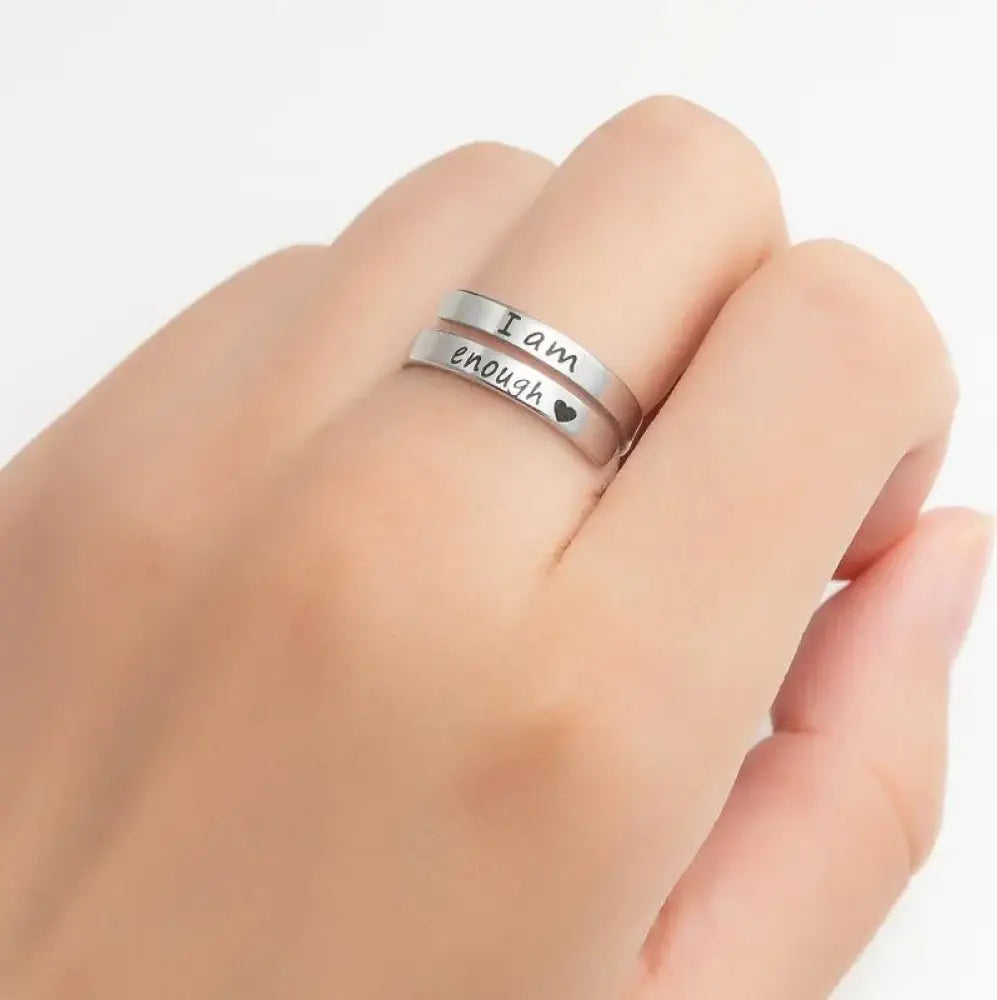 I Am Enough – Silver Rings