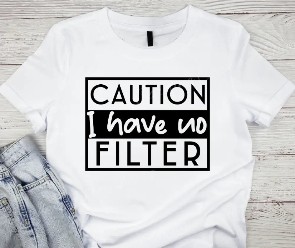 I Have No Filter - Multi Small / White Short Sleeve Shirt