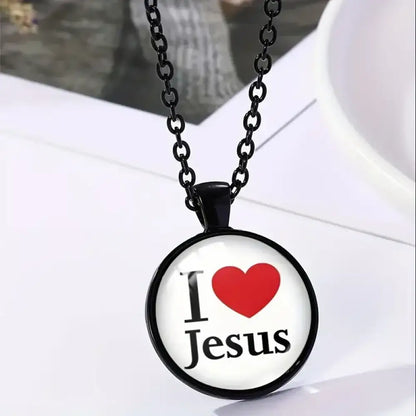 I Heart Jesus – Black Necklace