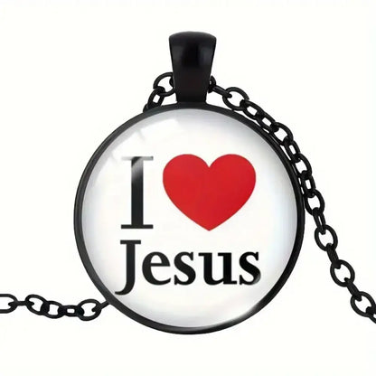 I Heart Jesus – Black Necklace
