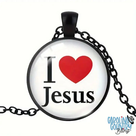 I Heart Jesus – Black Necklace