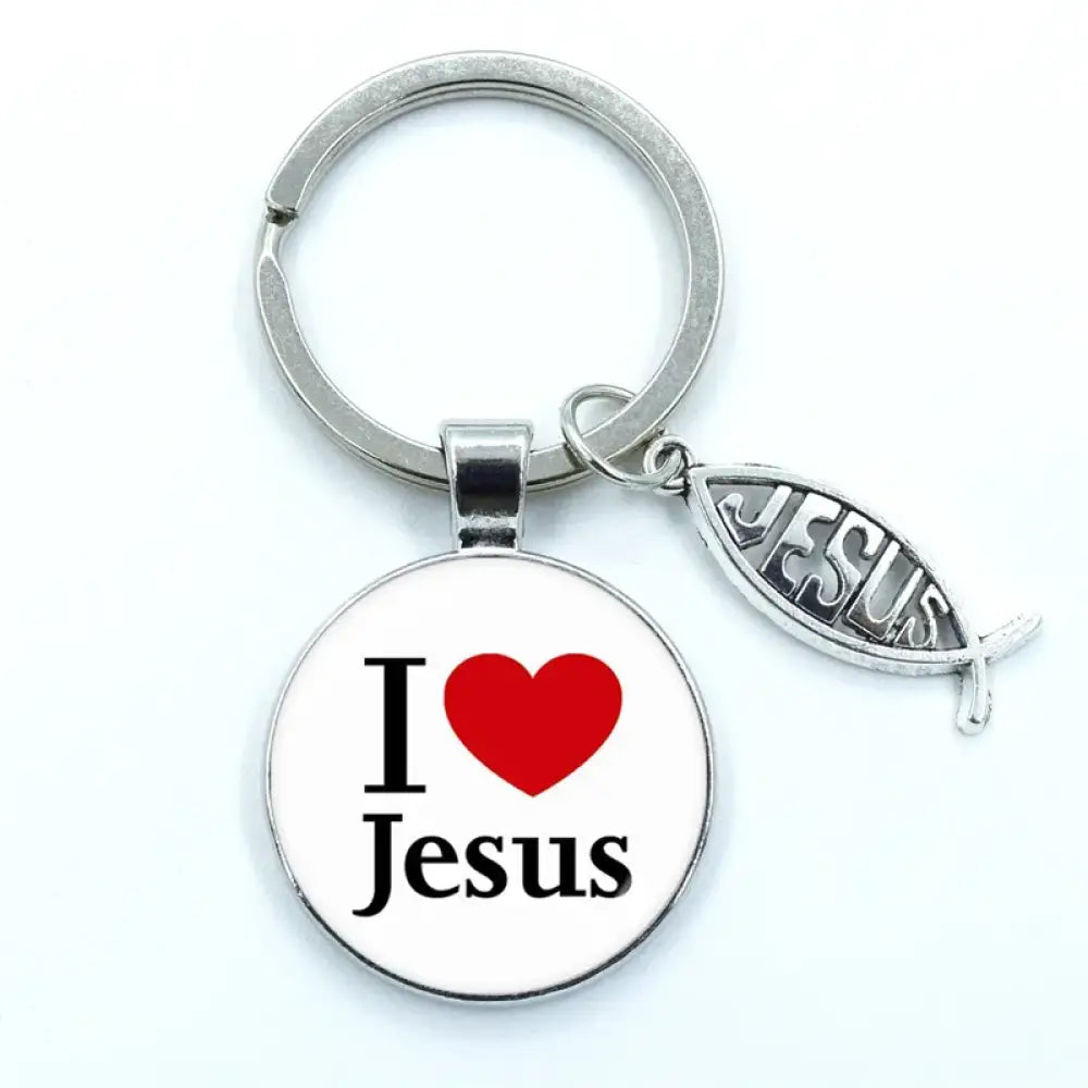 I Heart Jesus – White Key Chains