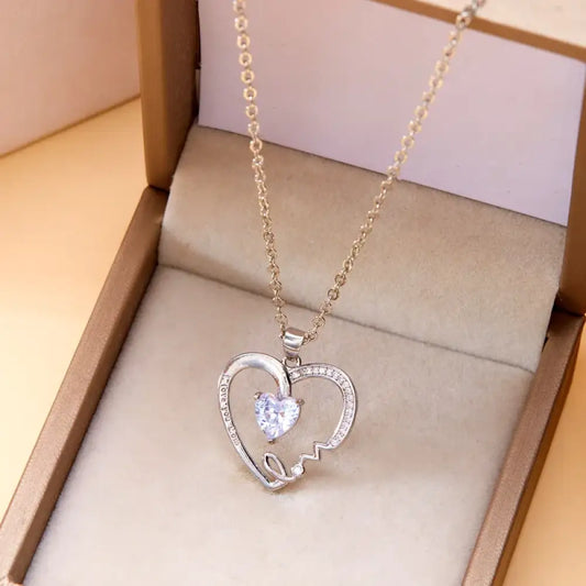 I Love You Mom – Silver Necklace