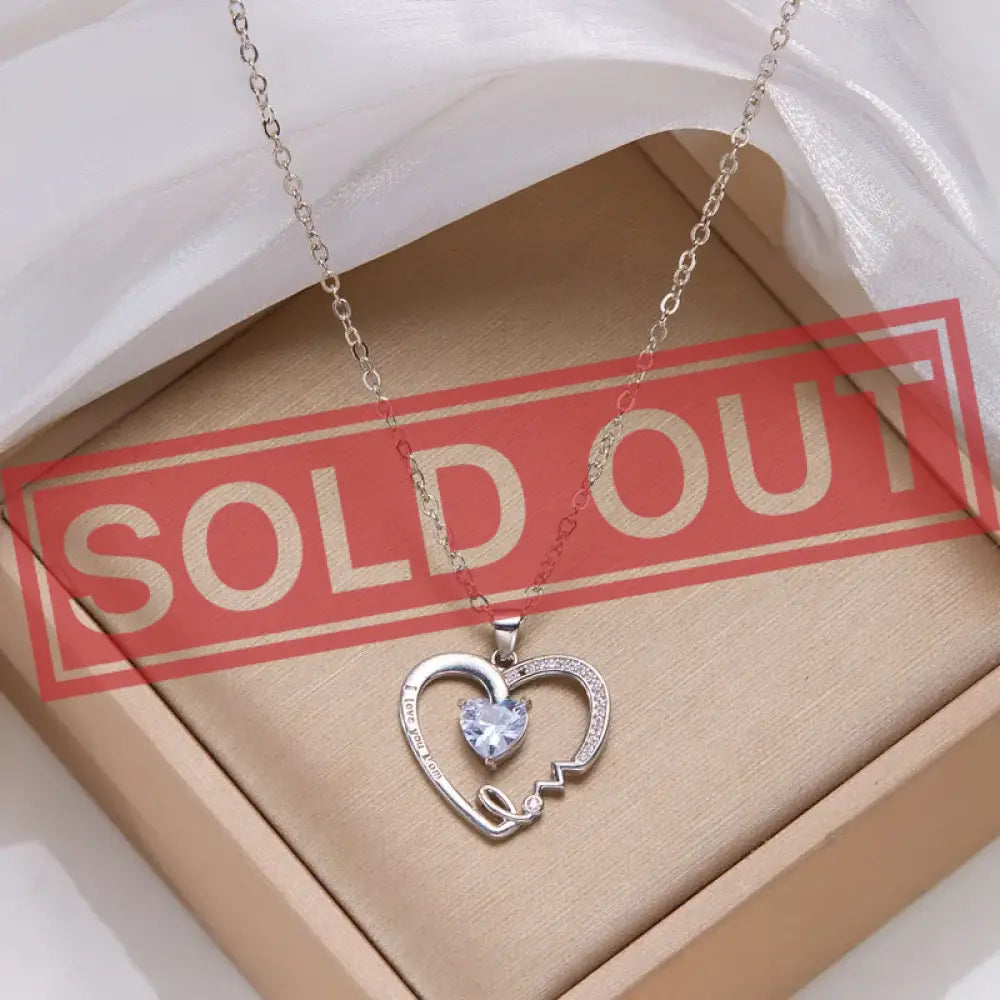 I Love You Mom – Silver Necklace