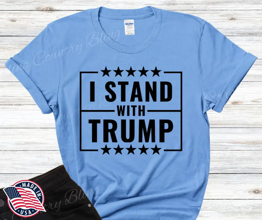 I Stand With Trump – Multi Small / Blue Shirt