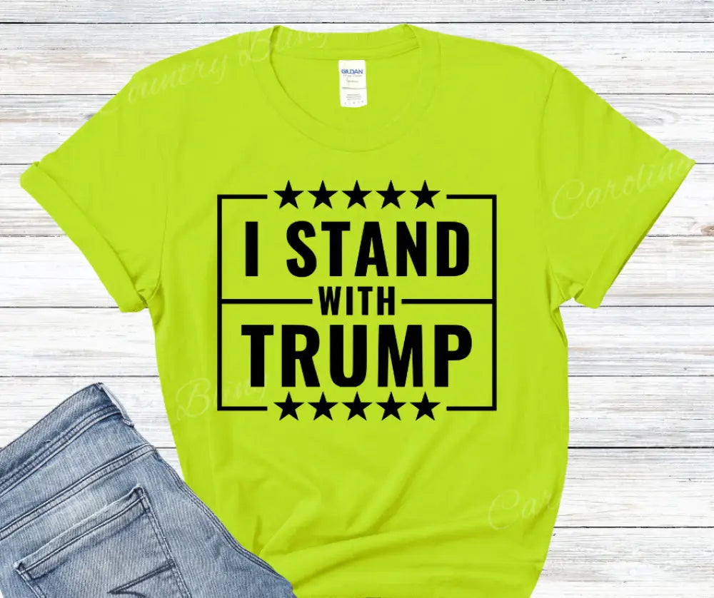 I Stand With Trump – Multi Small / Green Shirt