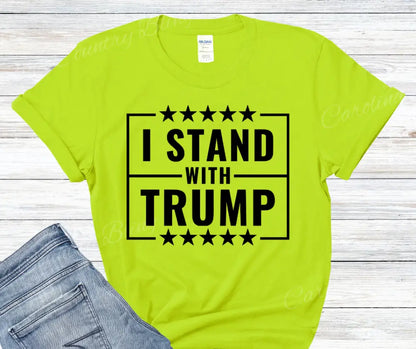 I Stand With Trump – Multi Small / Green Shirt